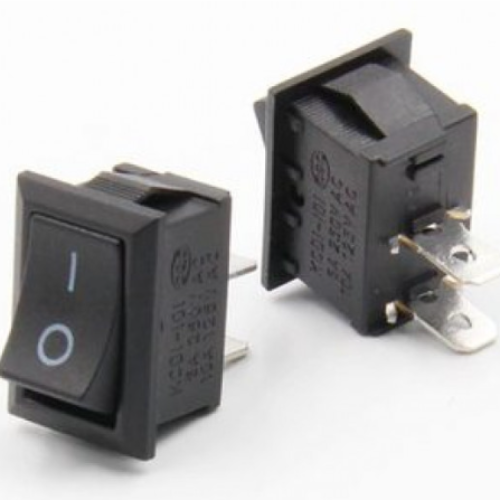 INTERRUPTOR 6A 125V 2 TERMINALES NEGRO