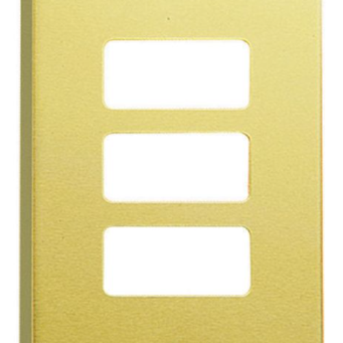 PLACA 3 VENT ALUMINIO ORO